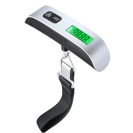 50kg Digital Hanging Scale – Portable Electronic Luggage & Kitchen Weight Balance, 10g Accuracy, LCD Display, T-Shaped Design, Heavy-Duty Strap