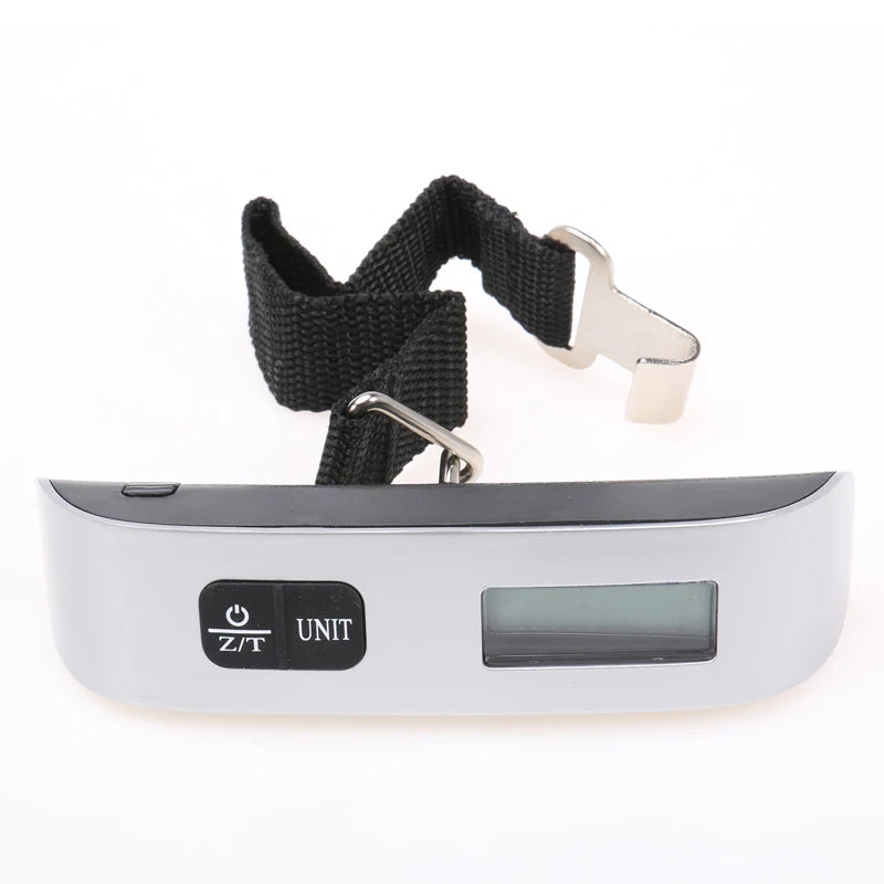 50kg Digital Hanging Scale – Portable Electronic Luggage & Kitchen Weight Balance, 10g Accuracy, LCD Display, T-Shaped Design, Heavy-Duty Strap