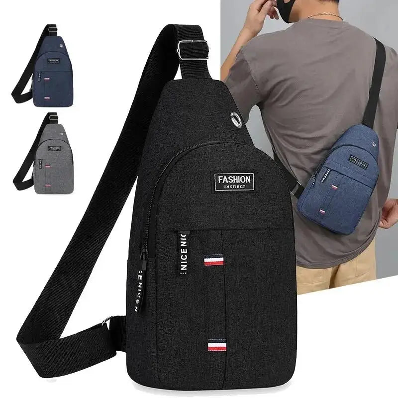 New Men Shoulder Bags Chest Bag Multifuncional Crossbody Bags Travel
