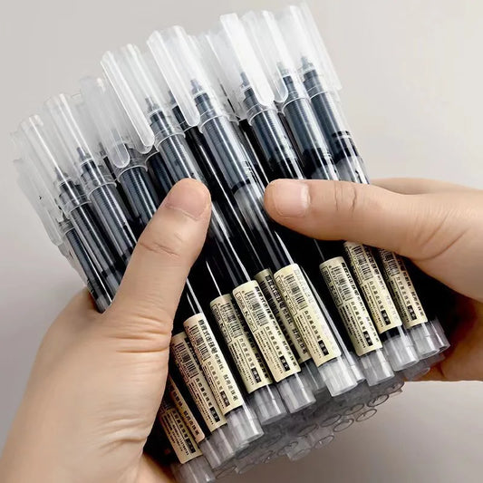 10-Pack of High-Capacity Direct Liquid Rollerball Pens, Suitable for