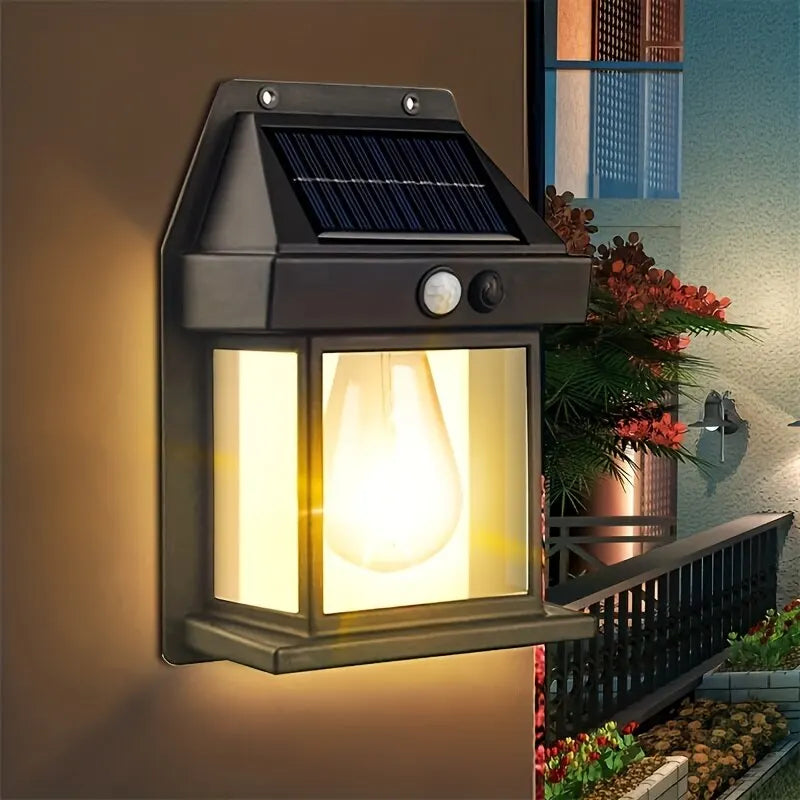 New Solar Tungsten Filament Lamp Outdoor Waterproof Intelligent